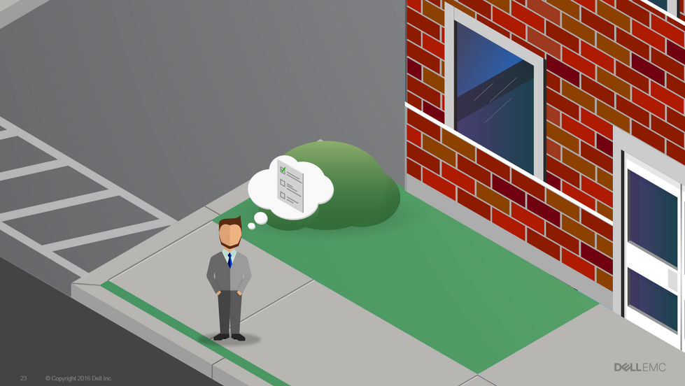 Mock-up business zoomed in