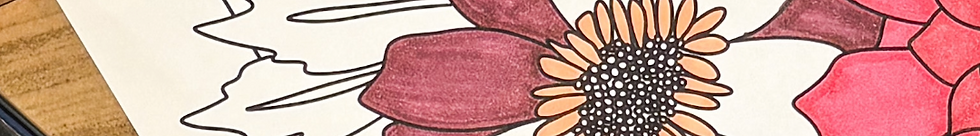 Coloring page floral border