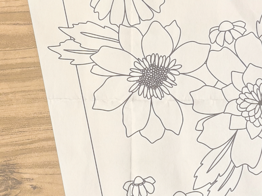 Floral coloring page