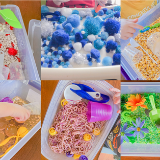 TODDLER SENSORY BINS