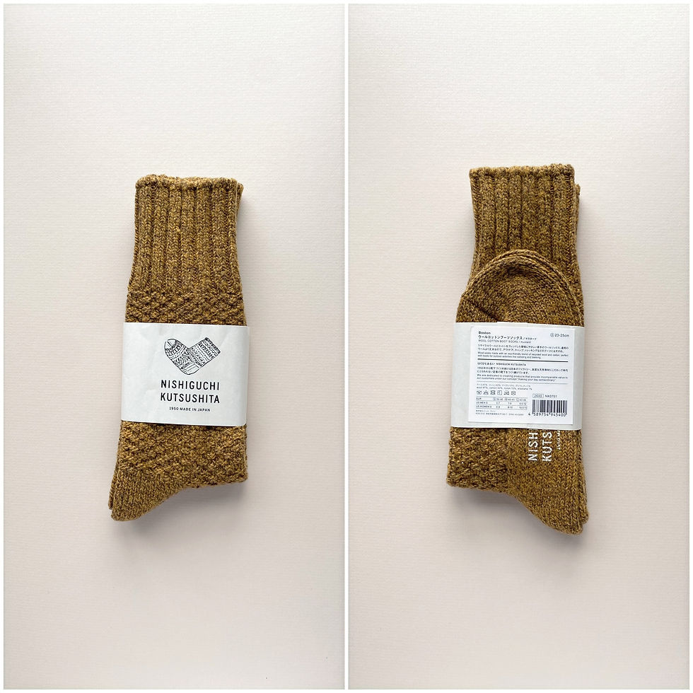 サムネイル： Wool Cotton Boots Socks
