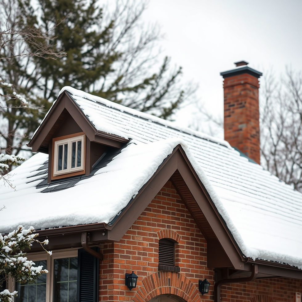 snow on roof on Rochester NY home