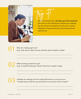 self care guide worksheet