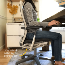Jennifer sitting in task chair