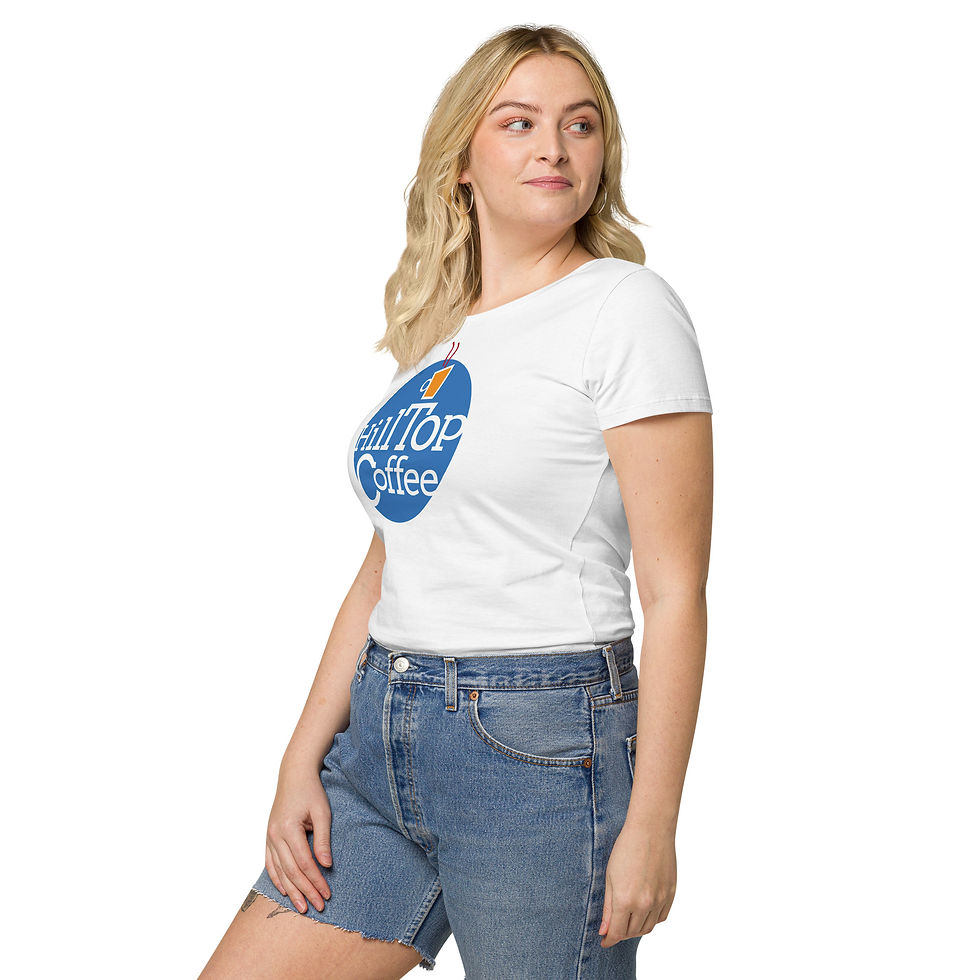 Thumbnail: Women’s Hilltop Coffee T-Shirt (Blue logo)