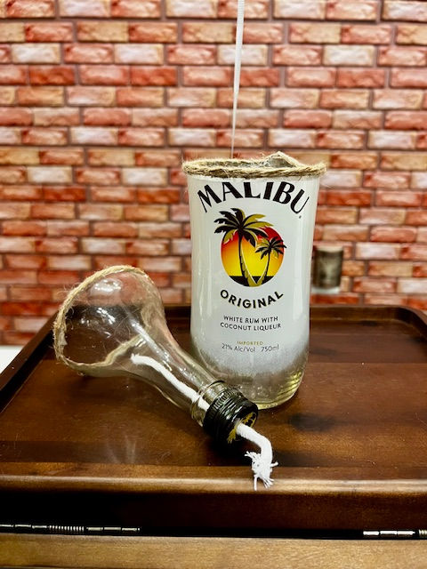 Thumbnail: Botanical Reclaimed Rum Glass Self-Watering Planter