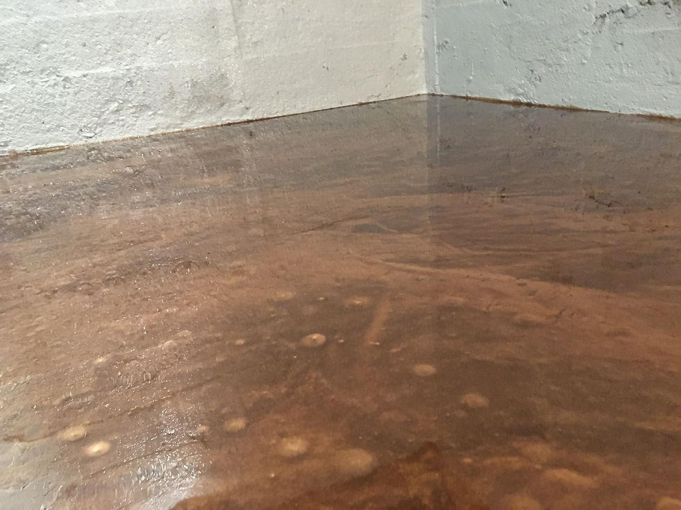 Lava flow epoxy wine cellar