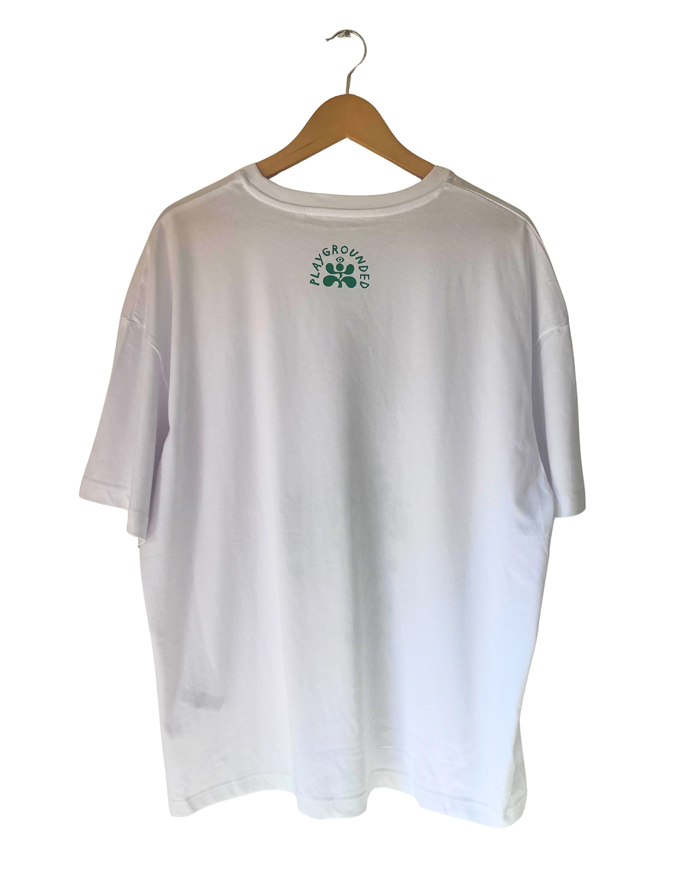 Miniature : T-shirt « Divine Weirdo » blanc et vert