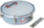A contemporânea 6" light tamborim with grey hardware and metal shell.