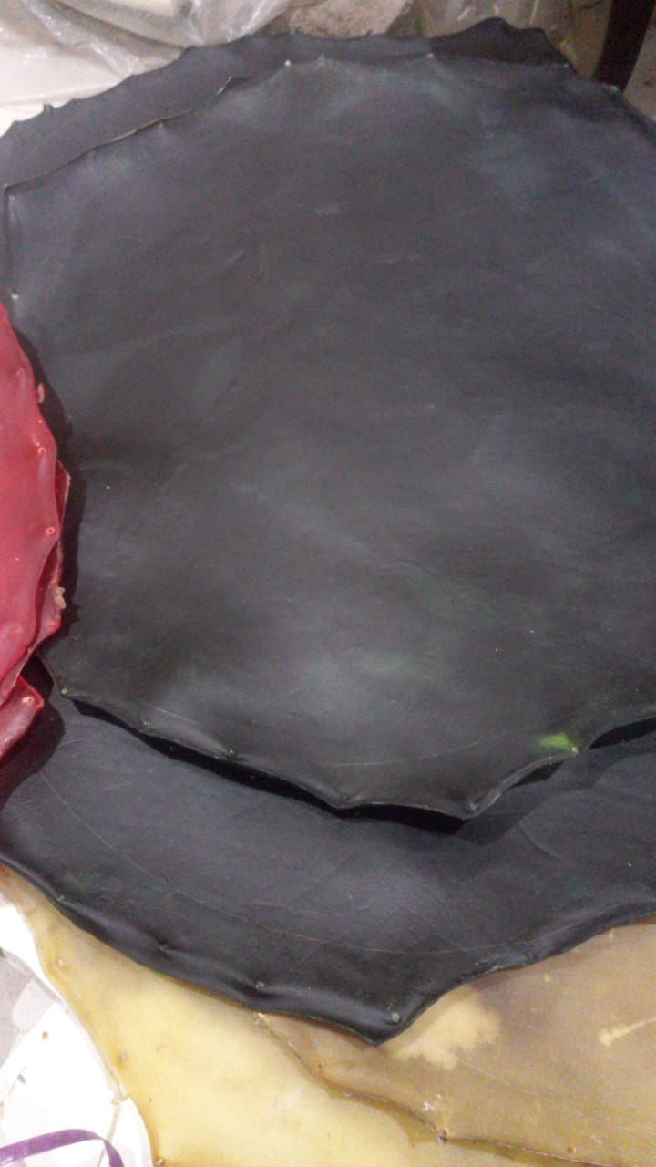 Thumbnail: Black cow hide for hand drums.