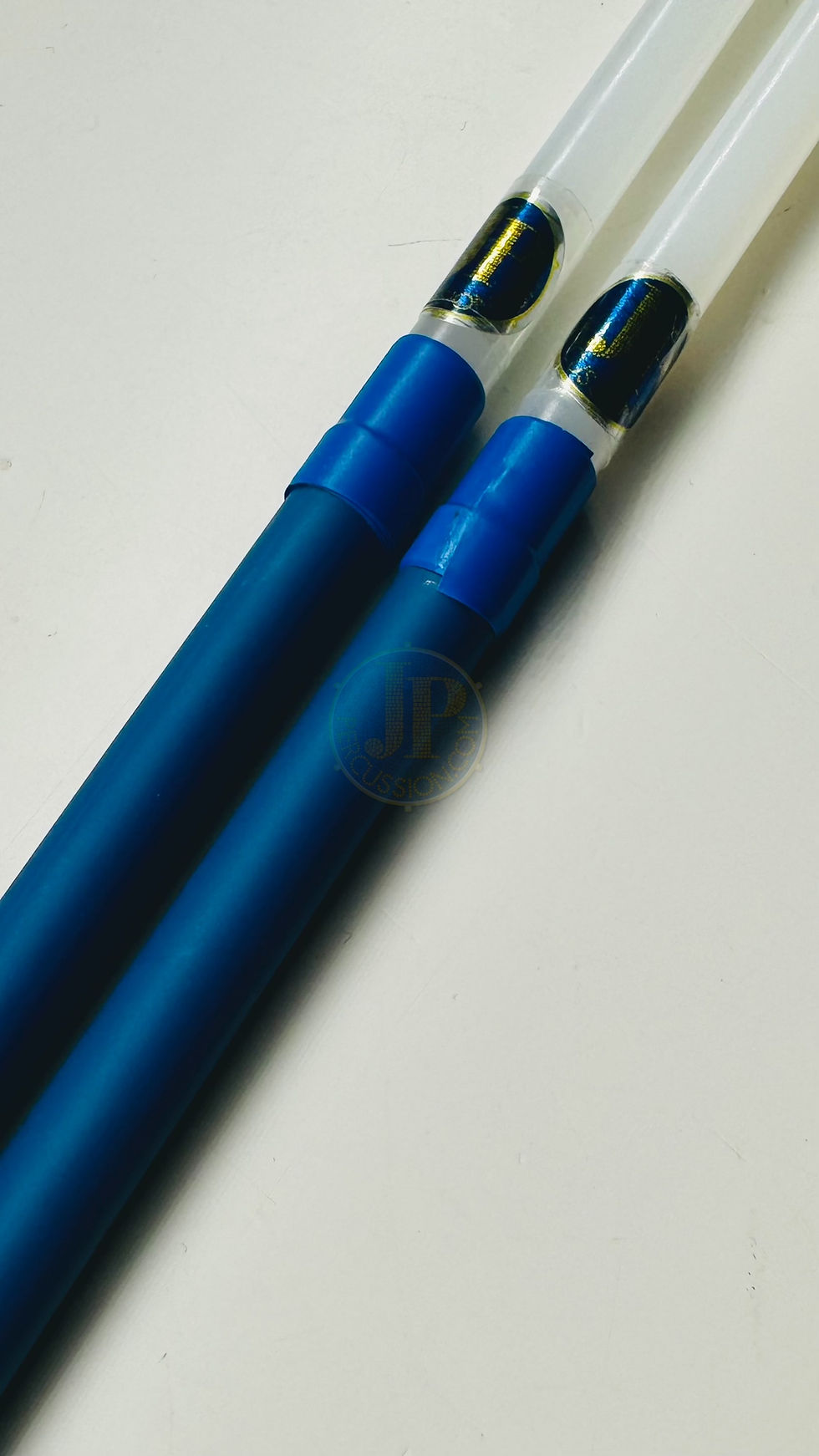 Thumbnail: Blue handles of JP Percussion Whippy Sticks, Flexible nylon rods in various colours/sizes for percussion instruments.