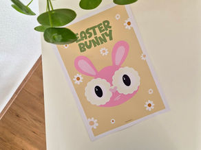 Easter bunny A4 poster