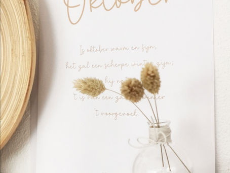 Printable A4 poster Oktober