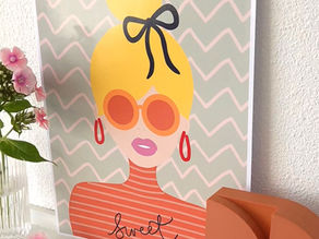 A4 poster Sweet woman