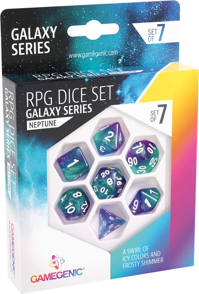Galaxy Series -Neptune- Set de 7 Dés JDR