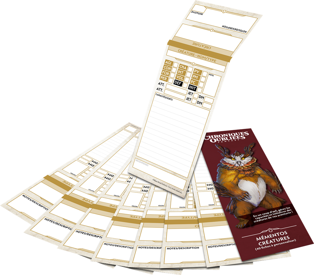 Chroniques Oubliées F 2 : Mémentos Créatures