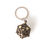 Miniature : Porte clé D20 Vieil Or - lot de 7 mini dés métal (5mm)