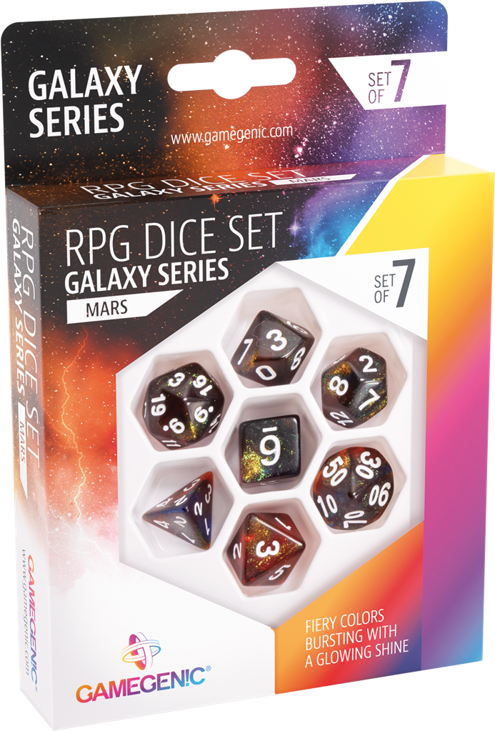 Galaxy Series -Mars- Set de 7 Dés JDR