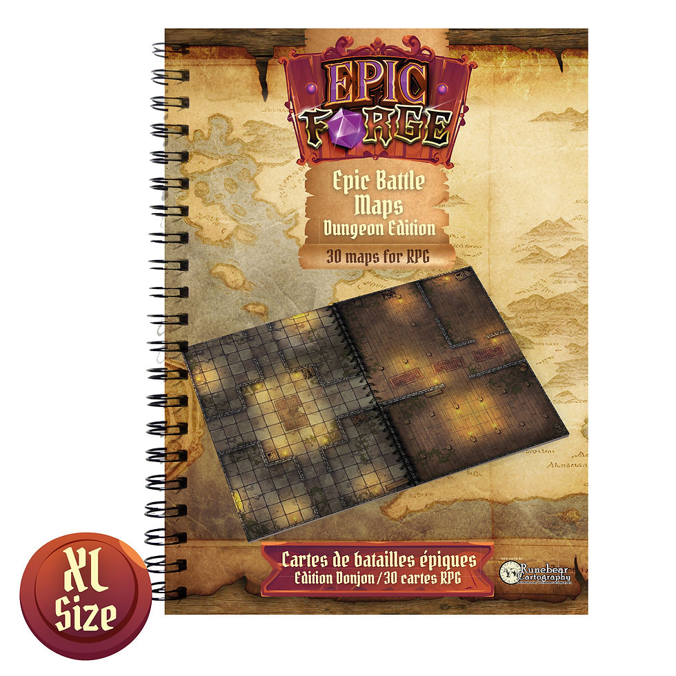 Livre Plateau de Jeu : Donjons (305x420 mm) Taille XL - A3- Couverture rigide