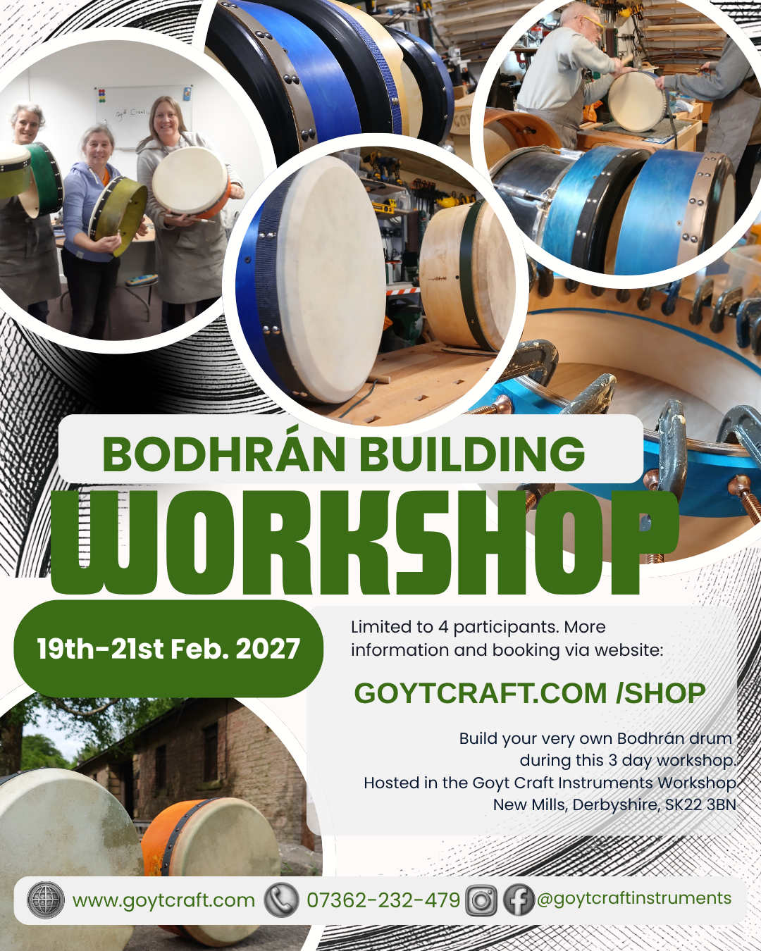 Bodhrán Building Workshop - February 2027