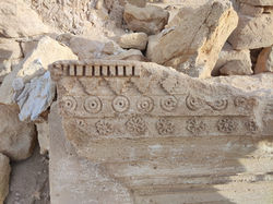 The lintel of the vestibule of the tomb.