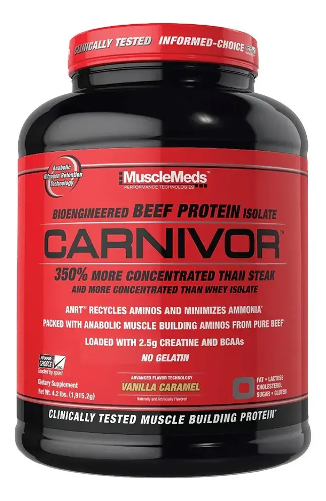 Carnivor Proteína de carne de res MuscleMeds Chocolate 4.5 Libras