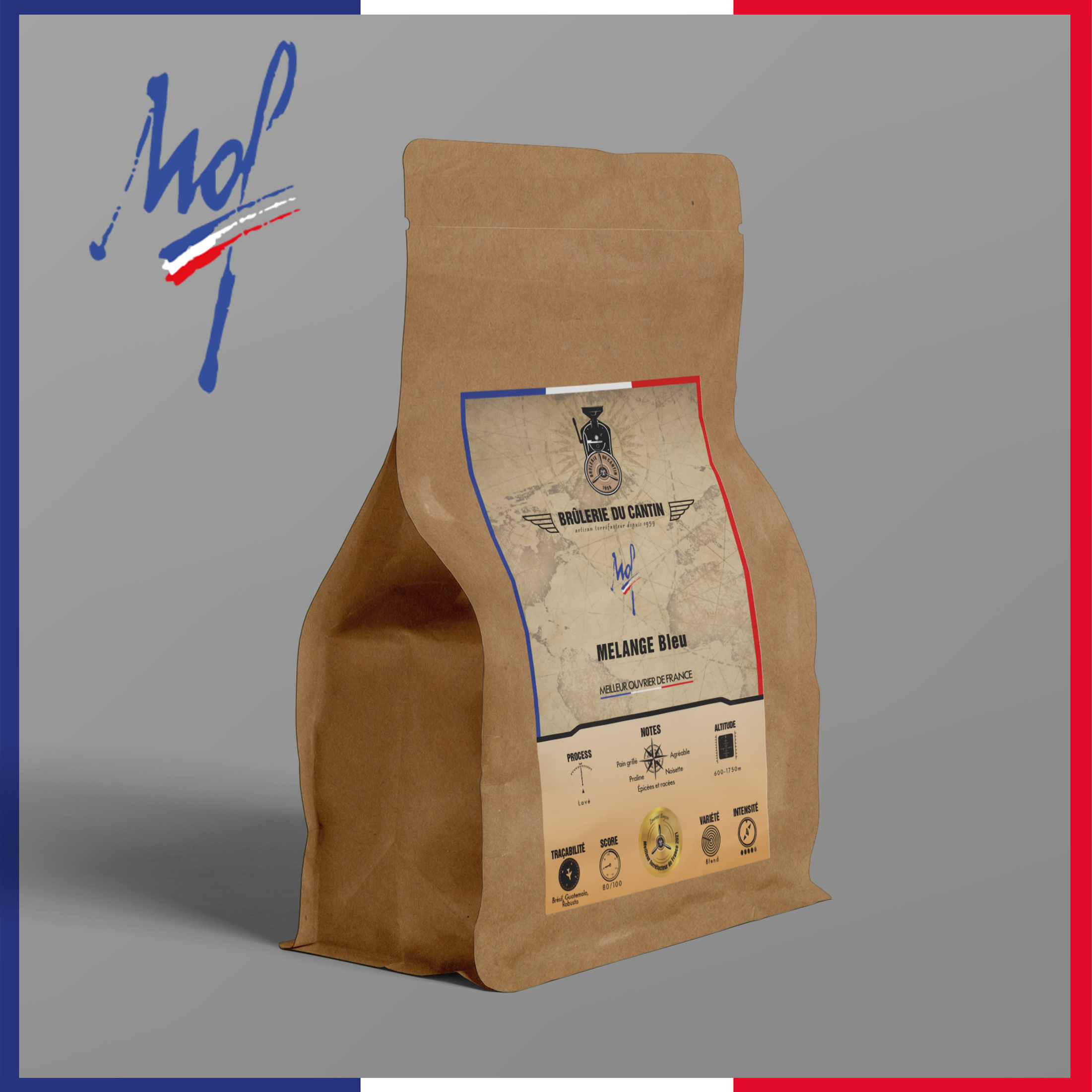 Mélange Bleu 70% Arabica 30% Robusta - 8,50 € / 250g