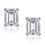 Thumbnail: Emerald Elegance Moissanite Earrings - 2TCW in Precious Metals