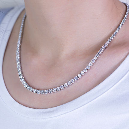 Diamond Lab Tennis Necklace