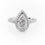 Thumbnail: Eternal Halo Radiance - 14k White Gold 3ct Moissanite Diamond Ring