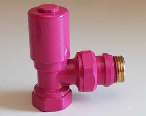 Round Radyatör Vanası  Ham Pirinç Ral 4010 Fuşya Parlak