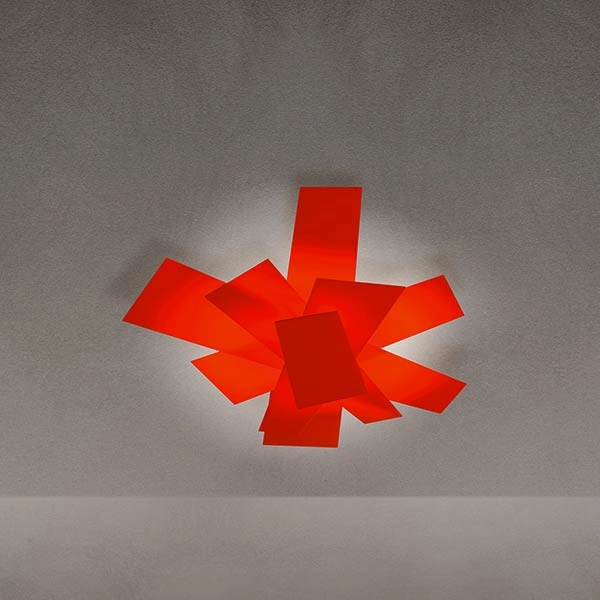 foscarini big bang kırmızı tavan aydınlatması