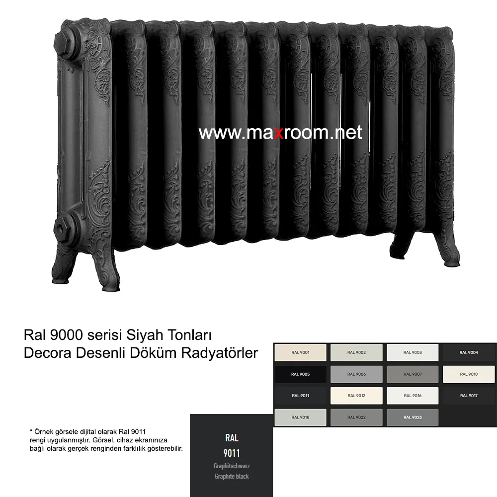 ral 9000 serisi desenli döküm radyatörler