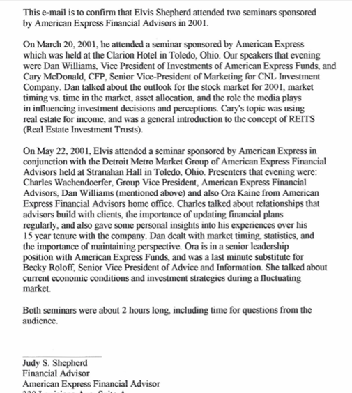 Financial Advisors Seminar