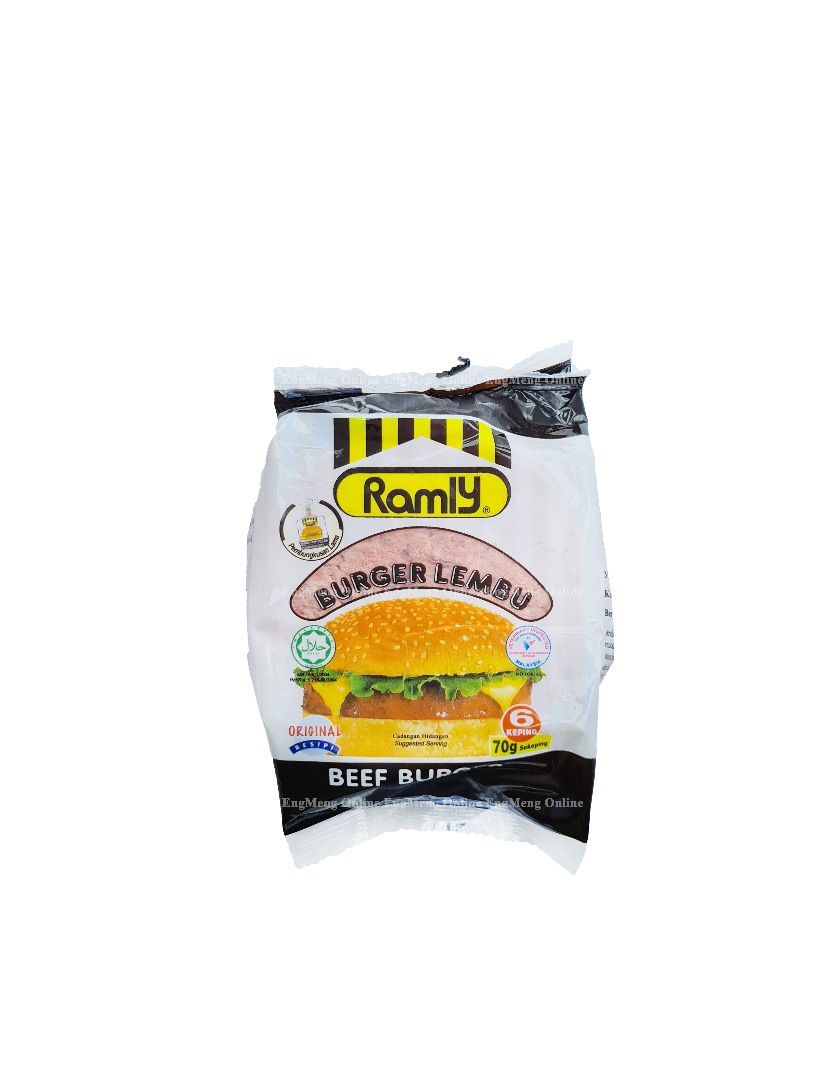Ramly Beef Burger 70G (6Pieces)