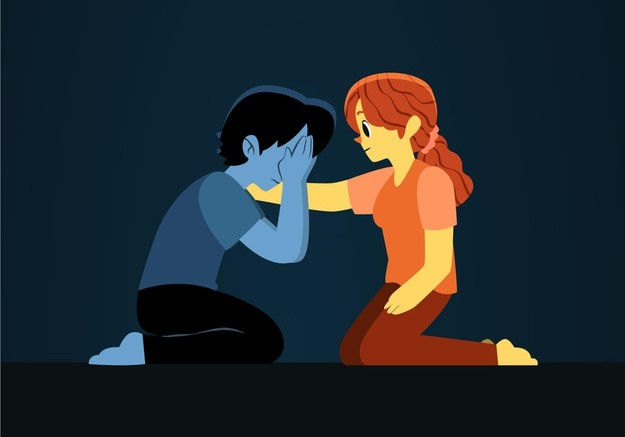 ofrece apoyo a un ser querido que lucha con pensamientos suicidas