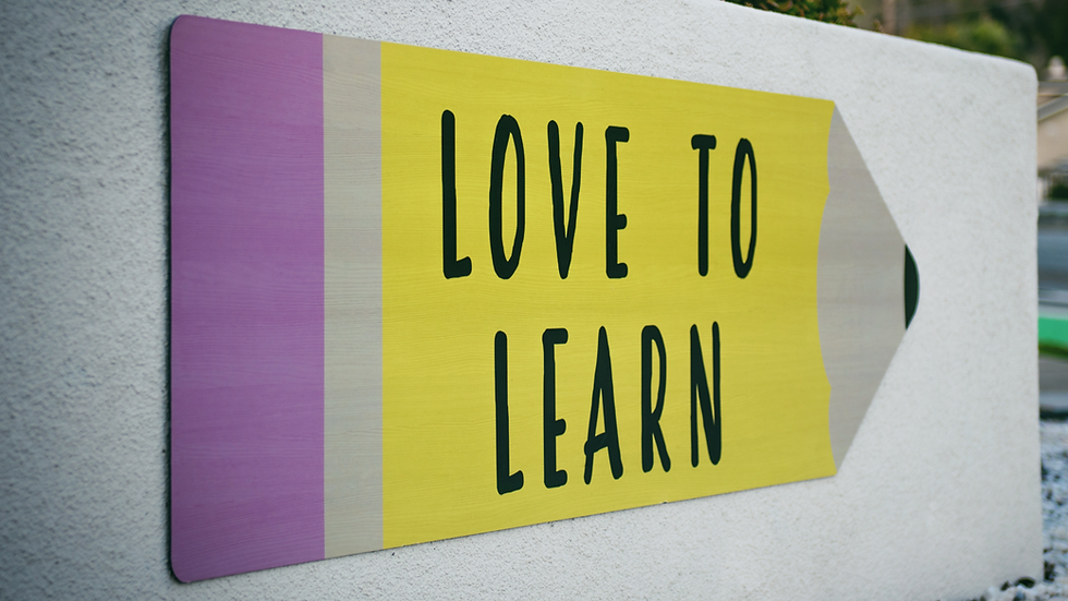 Picture of a quote about learning