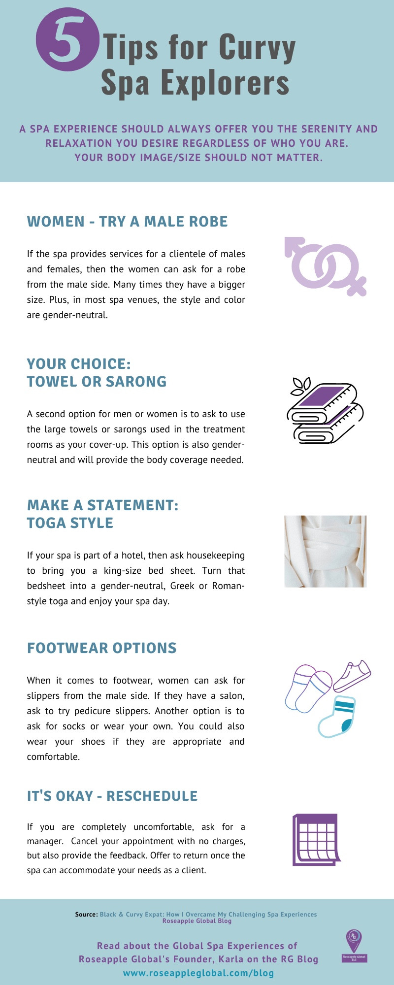 Infographic - Tips for curvy spa explorers