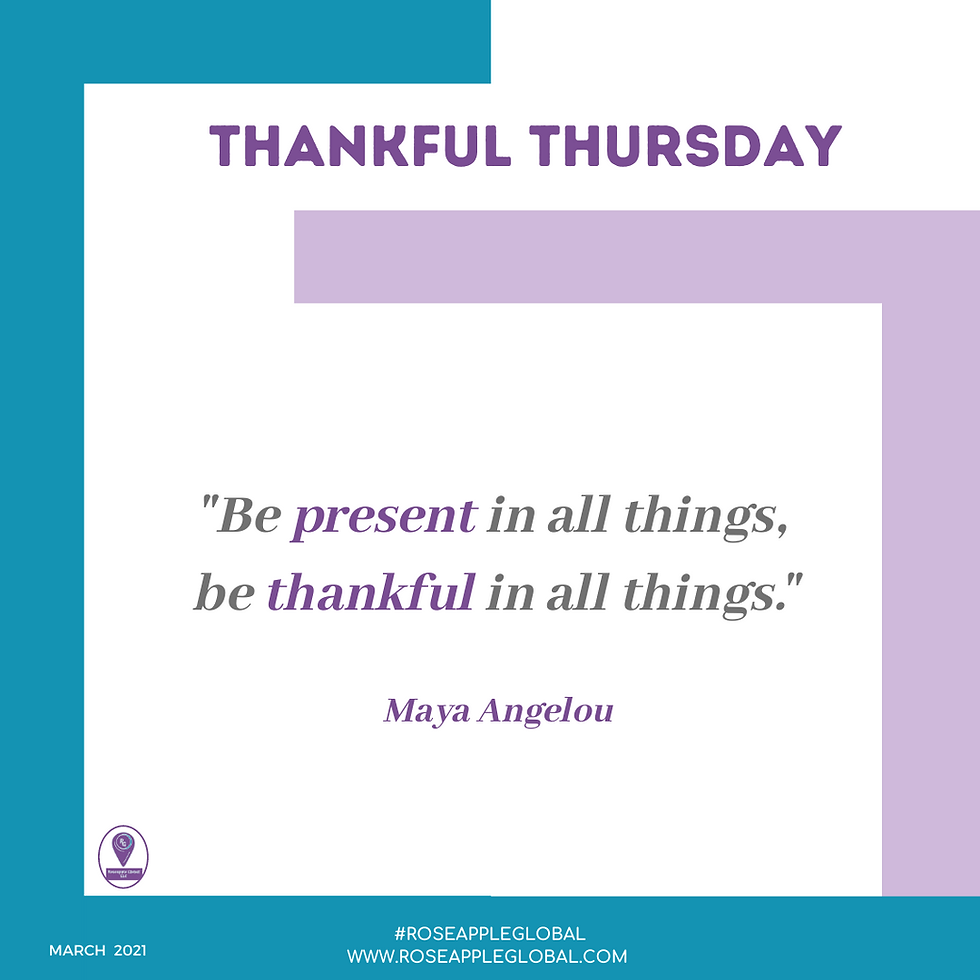 Thankful Quote about present and thankful