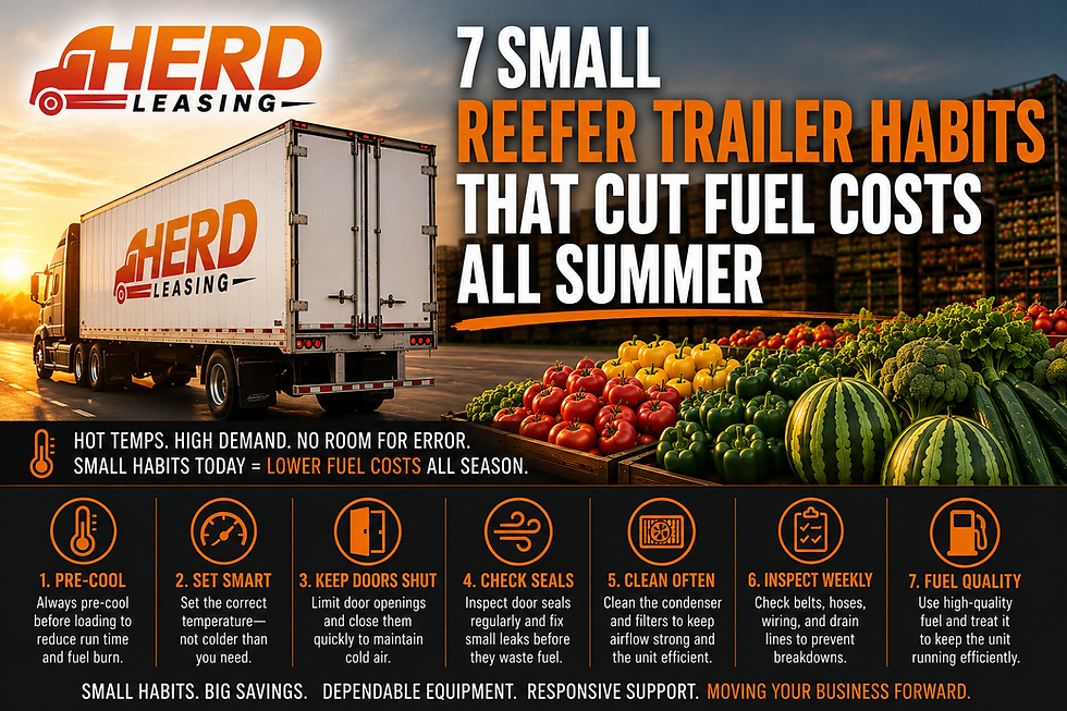 7 Small Reefer Trailer Habits That Cut Fuel Costs All Summer