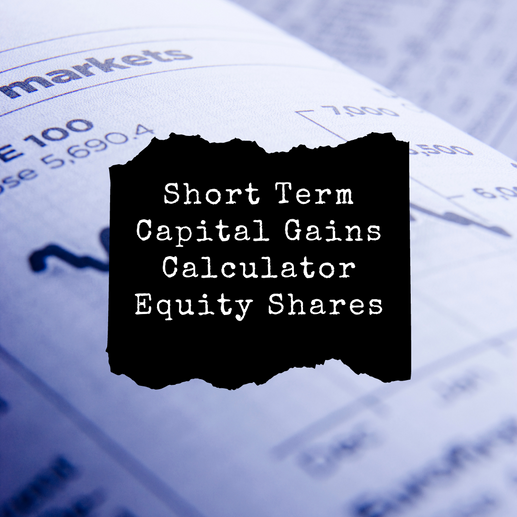 Calculate Short Term Capital Gains Calculator For Equity Shares
