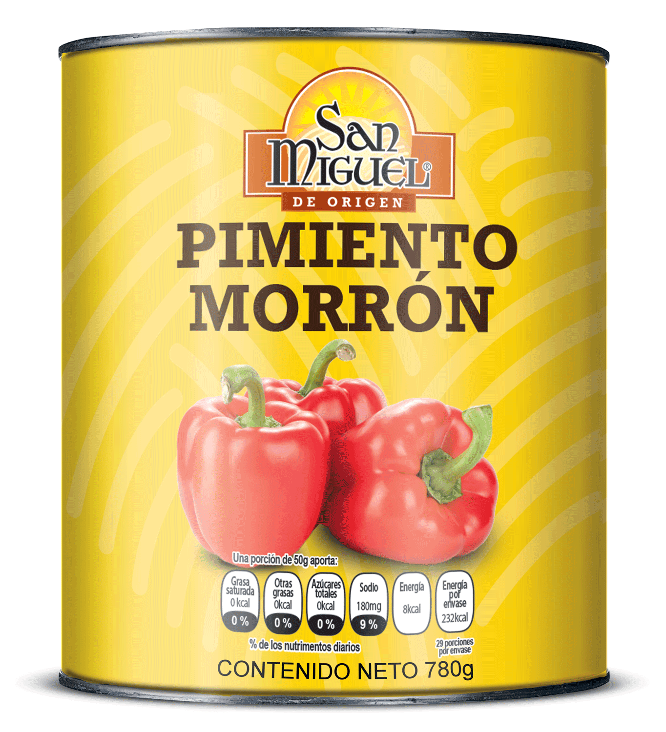 PIMIENTOS MORRONES - 12 LATAS DE 780 GR