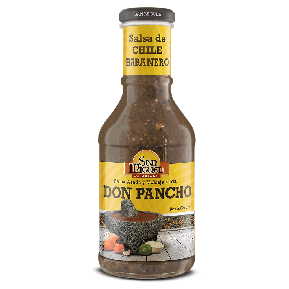 SALSA DE CHILE HABANERO  DON PANCHO - 12 BOTELLAS DE 450GR