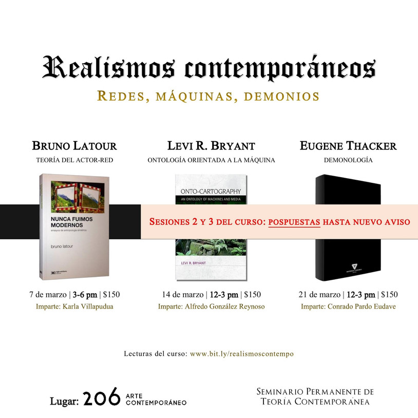 Se pospone el taller de Realismos Contemporáneos de SPTC.