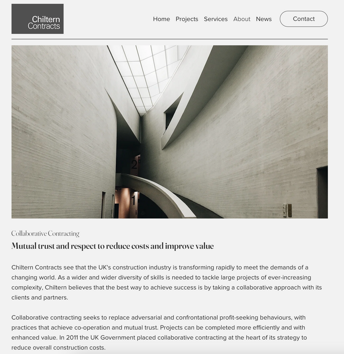 Web Design & Development in Wix Studio for construction company in London