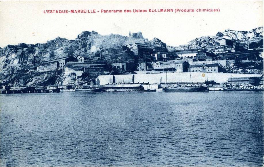 Les Établissements Kuhlmann de L'Estaque (carte postale ancienne)