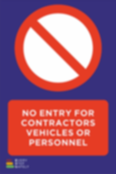 ESS-PA01 - No Entry for contractors vehicles or personnel