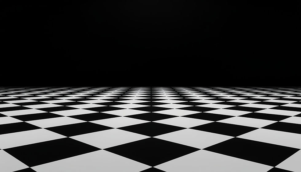 lucid-origin_a_black_and_white_diamond_floor_lackered_perspective_of_floor_stretching_into