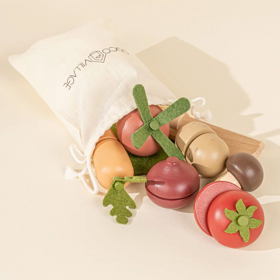 Thumbnail: Wooden Vegetables Playset 