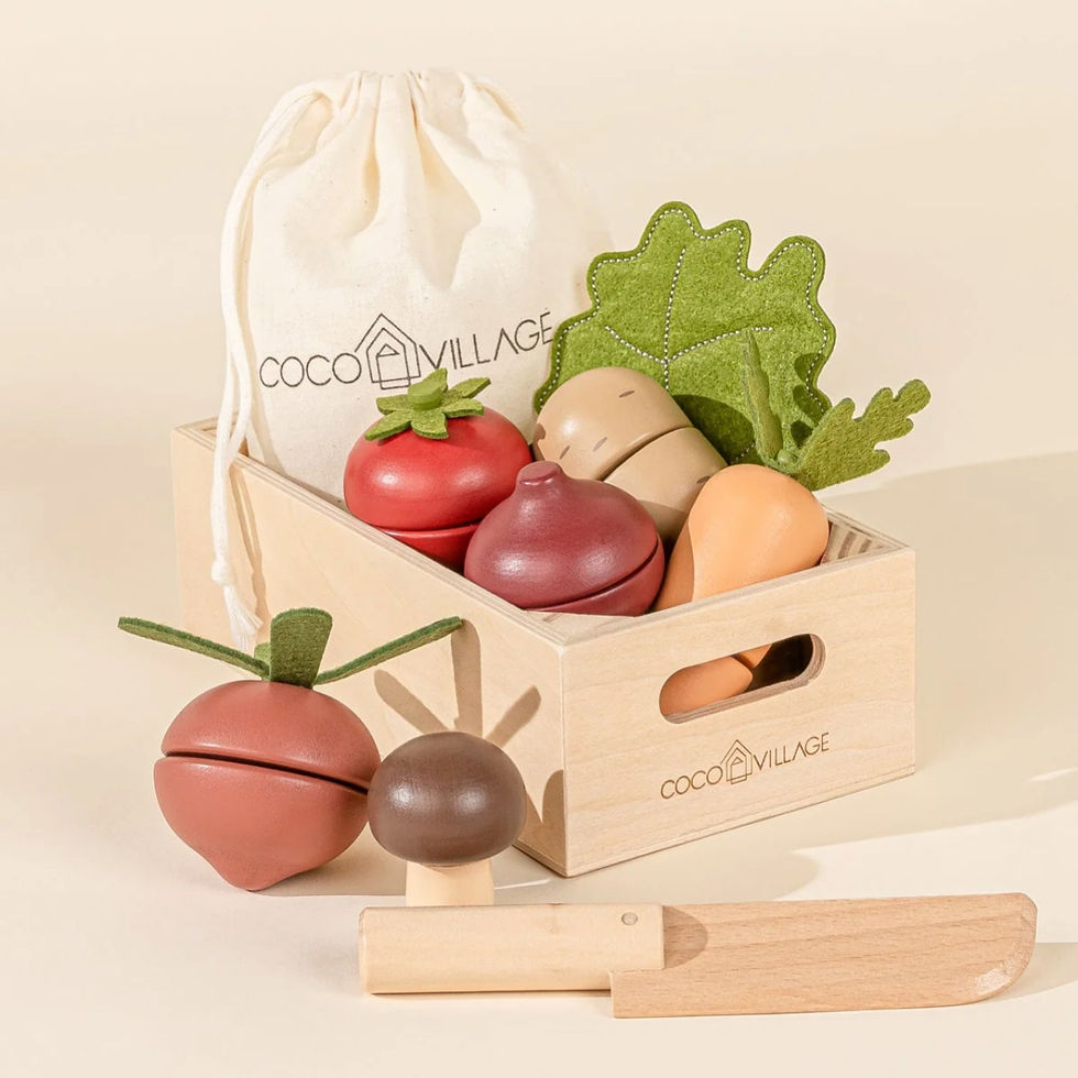 Thumbnail: Wooden Vegetables Playset 